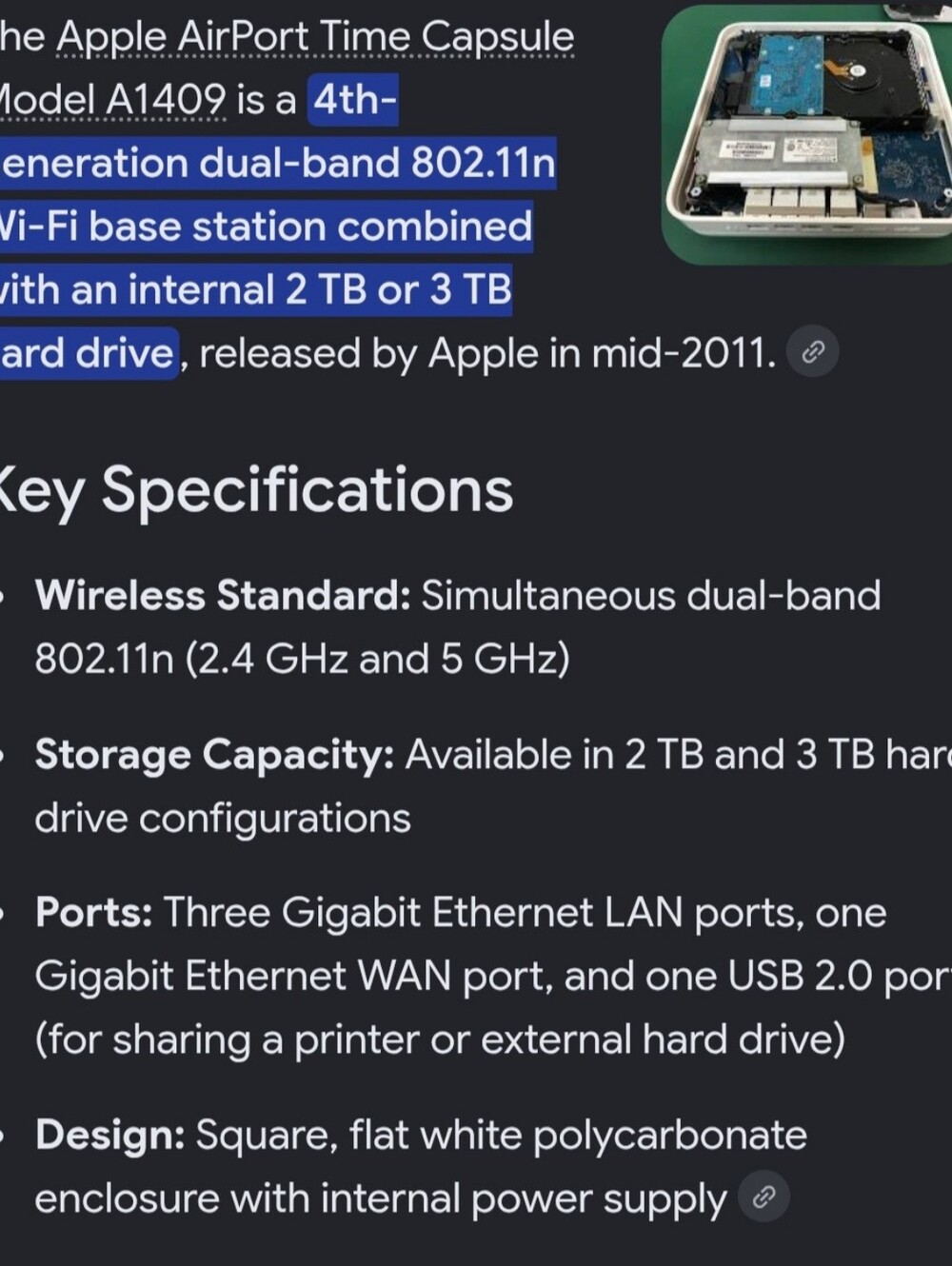 Apple A1409 File Server Time Capsule - Picture 6 of 6